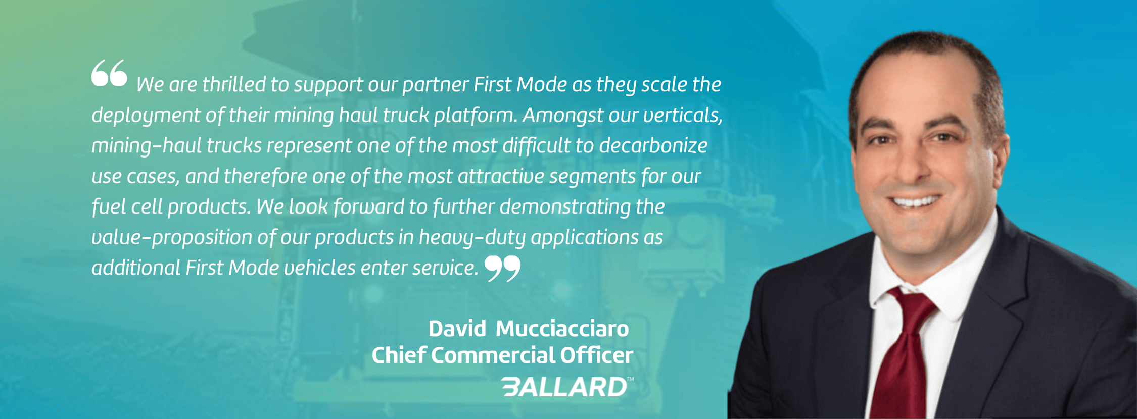 Ballard supplies 60 fuel cells to First Mode for zeroemission mining