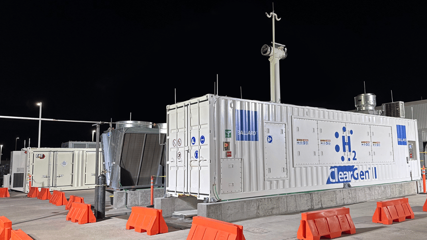 Ballard's hydrogen fuel cell-powered generator solution for back-up power supporting large data centers 