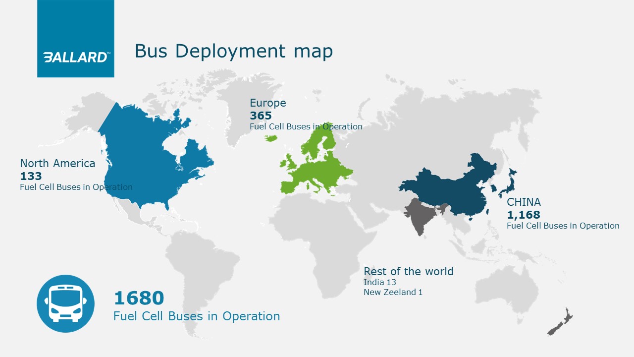 Deployment map Buses_Worldwide_August 2023