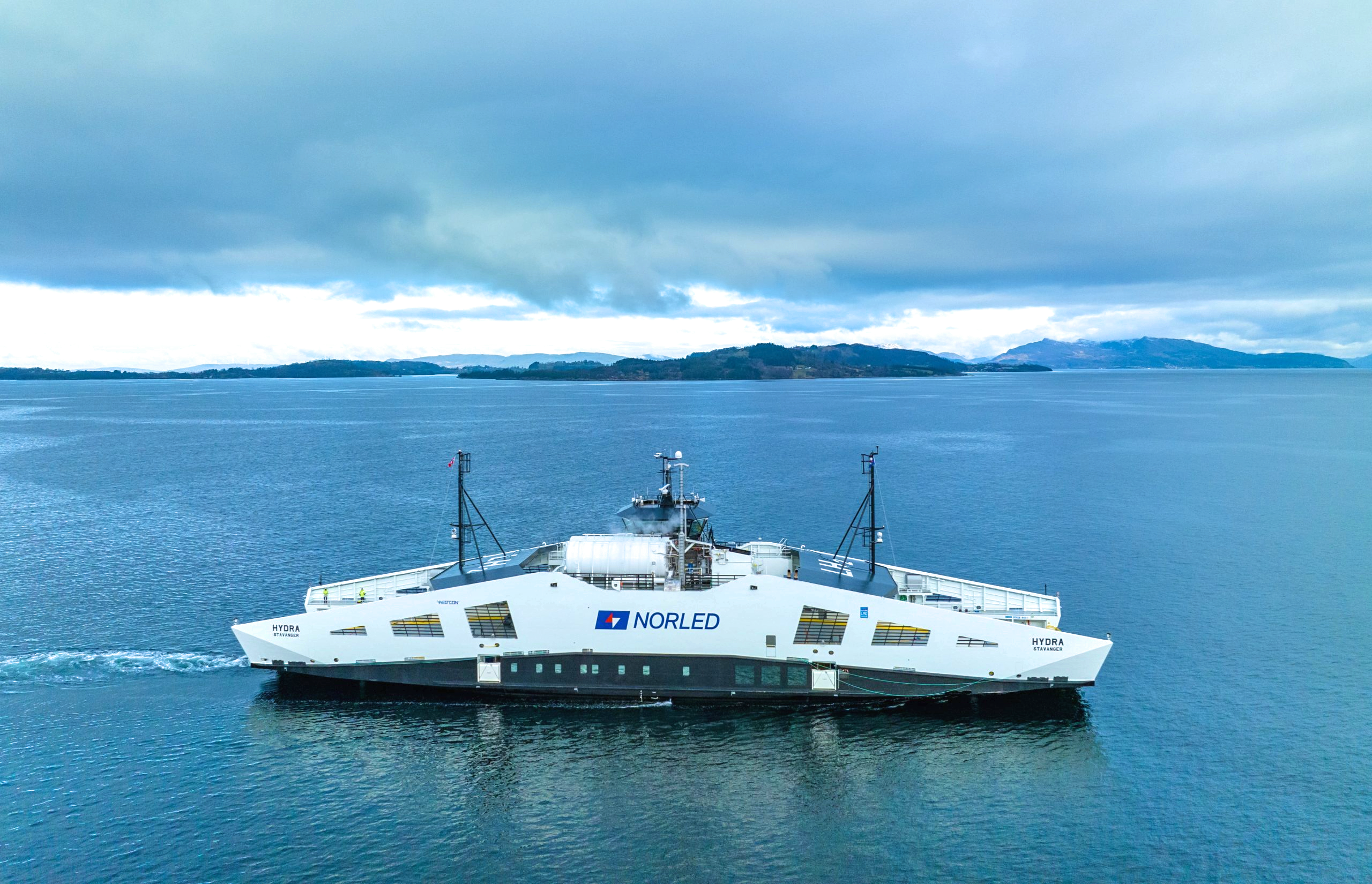 Norled's MF Hydra, the world's first liquid hydrogen ferry, powered by two Ballard FCwave™ 200kW fuel cell engines