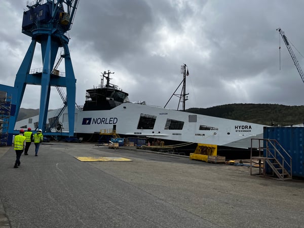 Norled's MF Hydra ferry docked at port