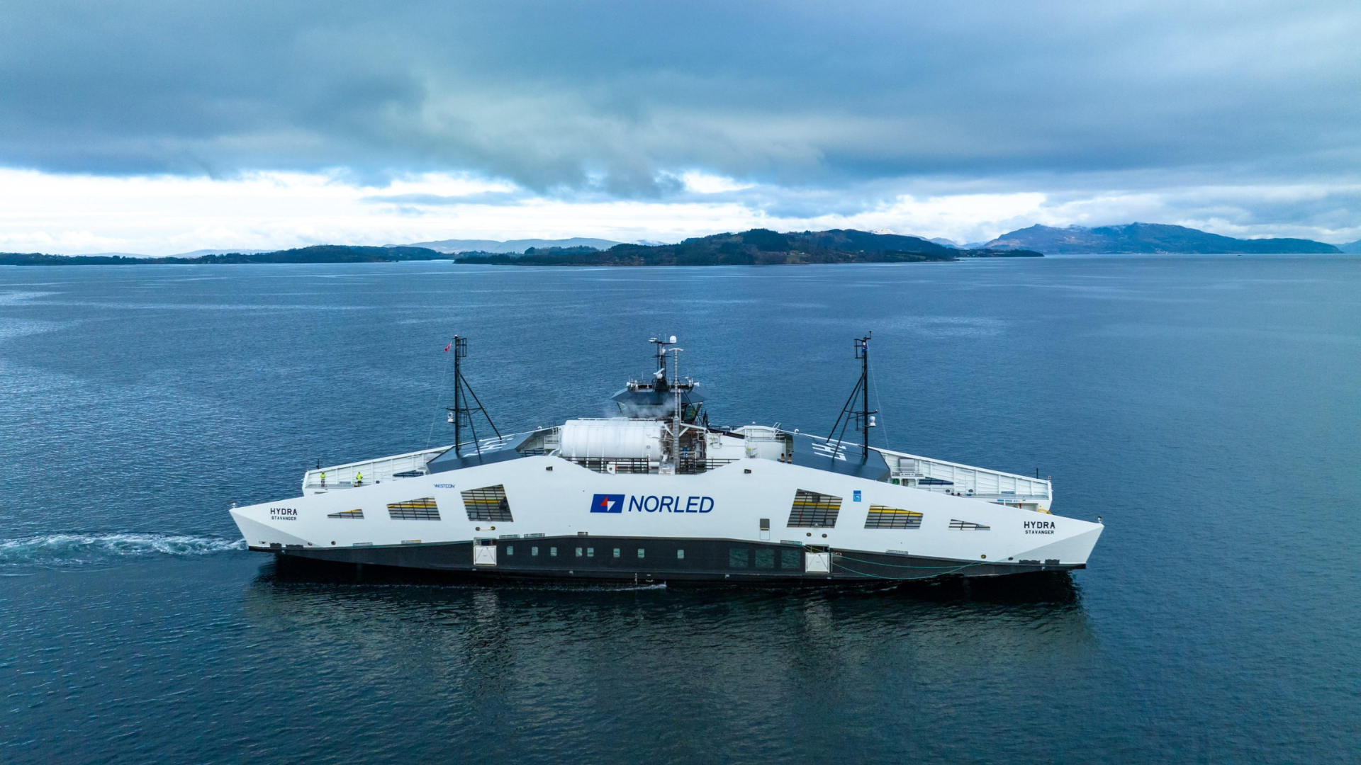 Norled's MF Hydra liquid-hydrogen ferry, powered by Ballard