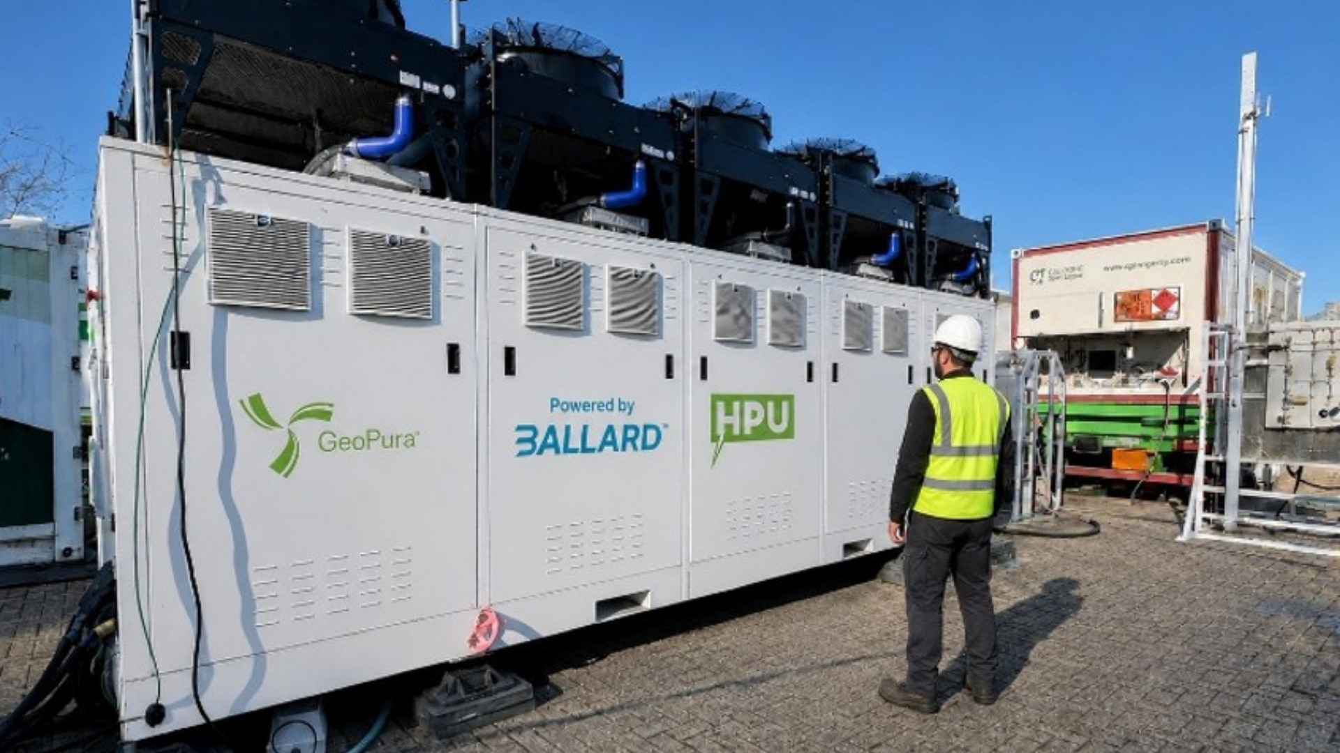 GeoPura’s category-defining HPU2™, 500kW system containing Ballard fuel cell modules