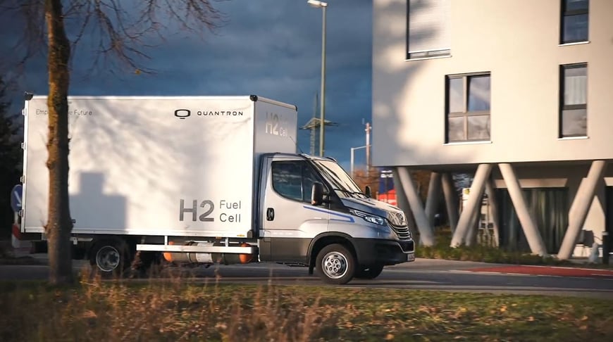 Quantron's 7.5-ton QLI zero-emission truck, powered by Ballard