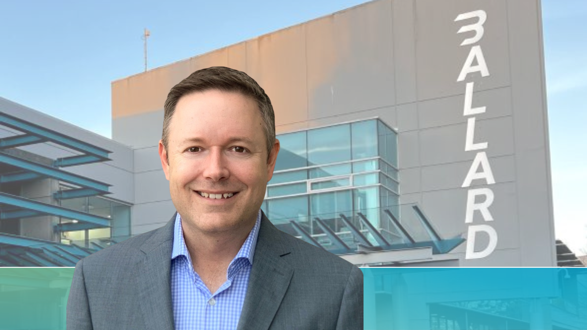 Ralph Robinett in front of Ballard's corporate headquarters in Burnaby, BC