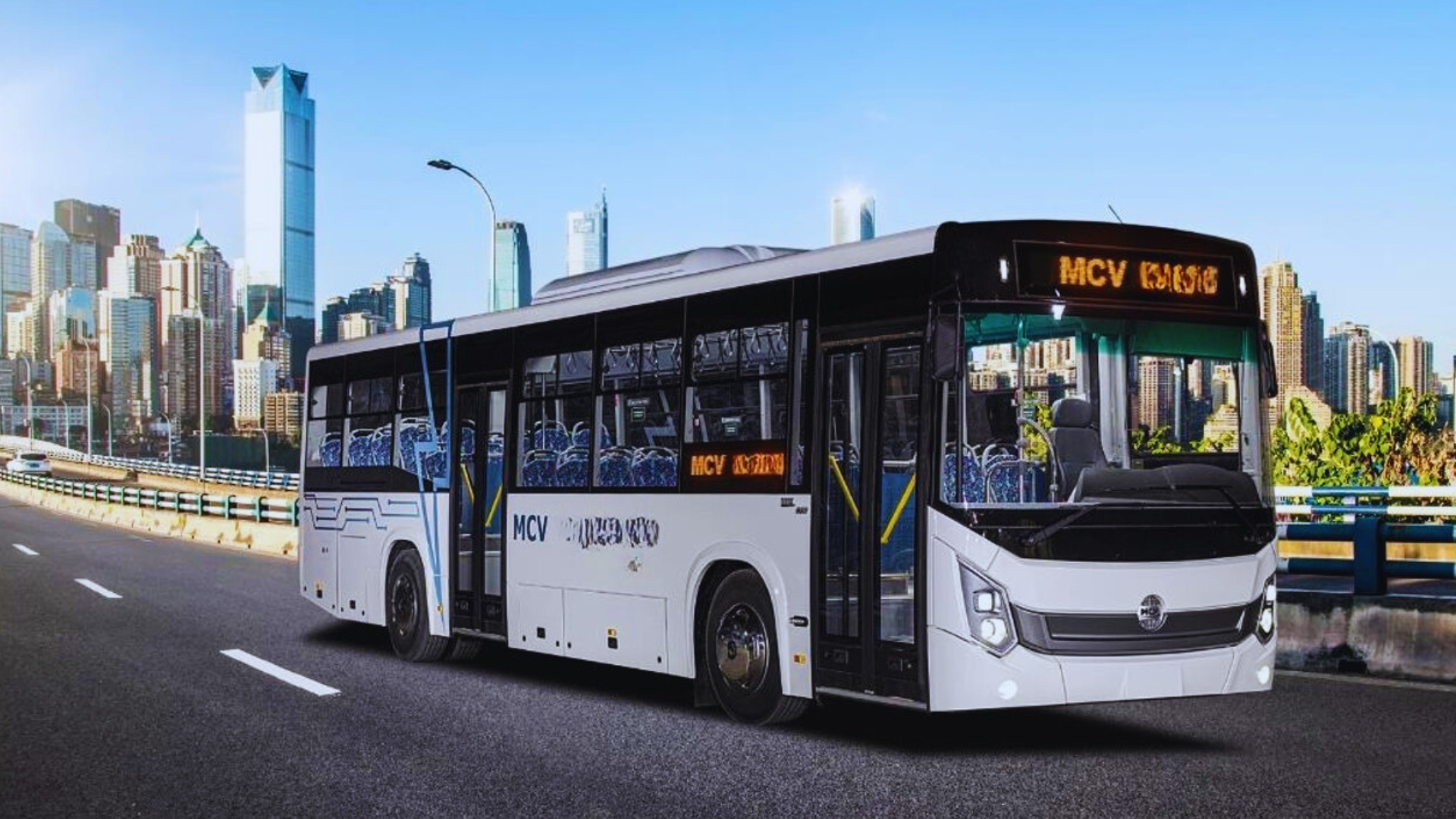 Rendering of MCV's hydrogen-powered fuel cell bus